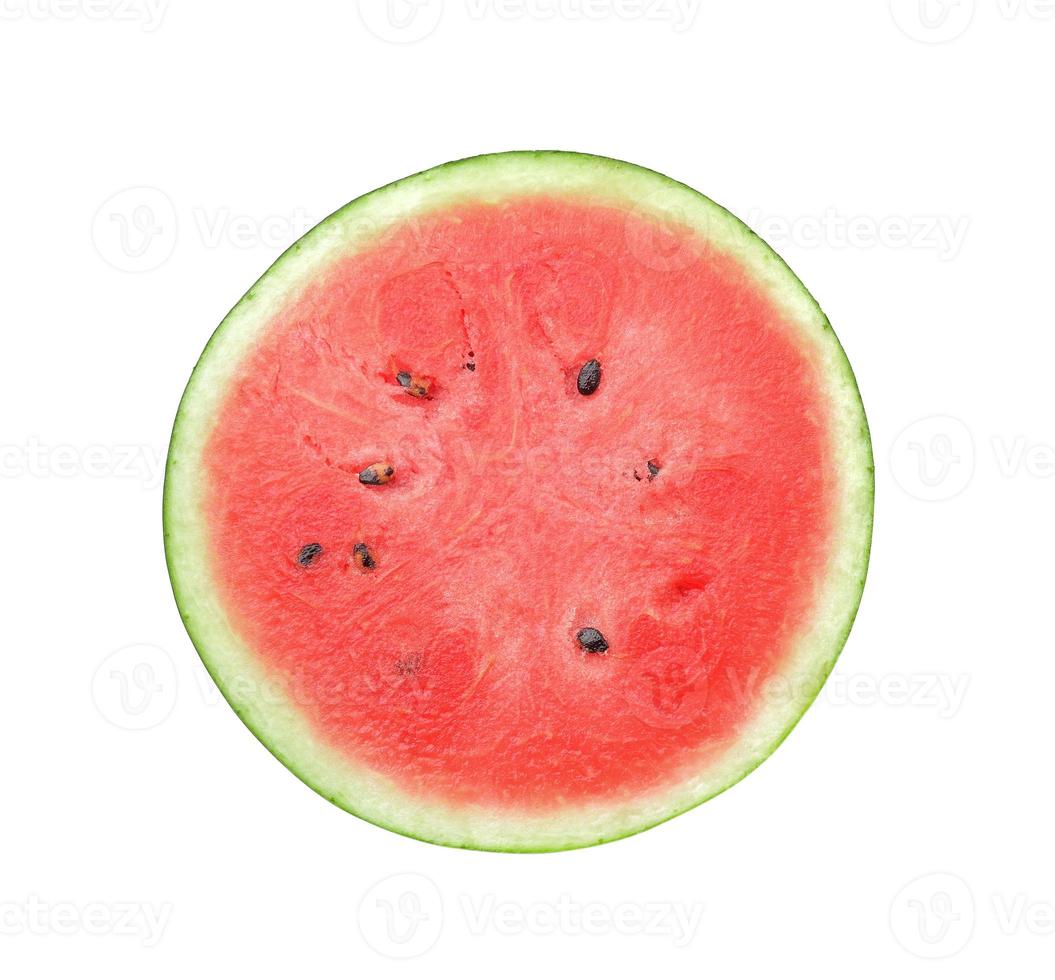 Hälfte der Wassermelone isoliert auf weiß foto