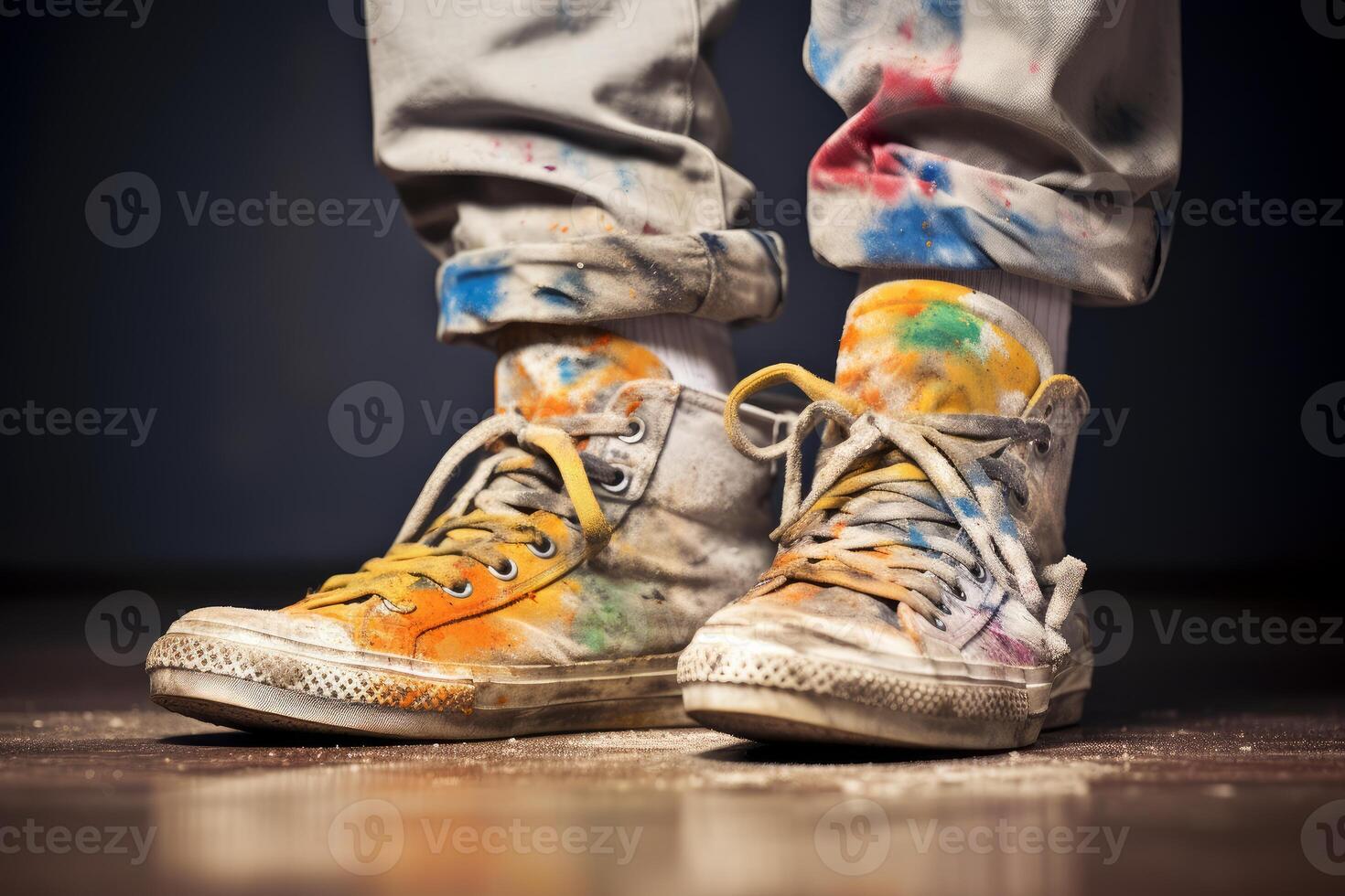 ai generiert schmutzig Turnschuhe schmutzig Socken Maschine. generieren ai foto