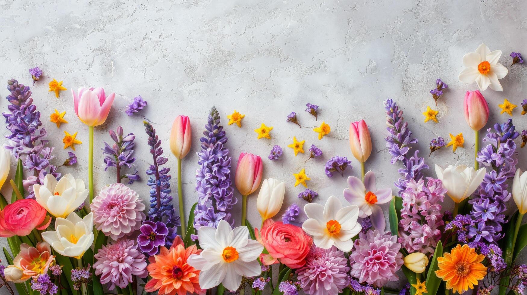 ai generiert Blumen schmücken Mauer foto