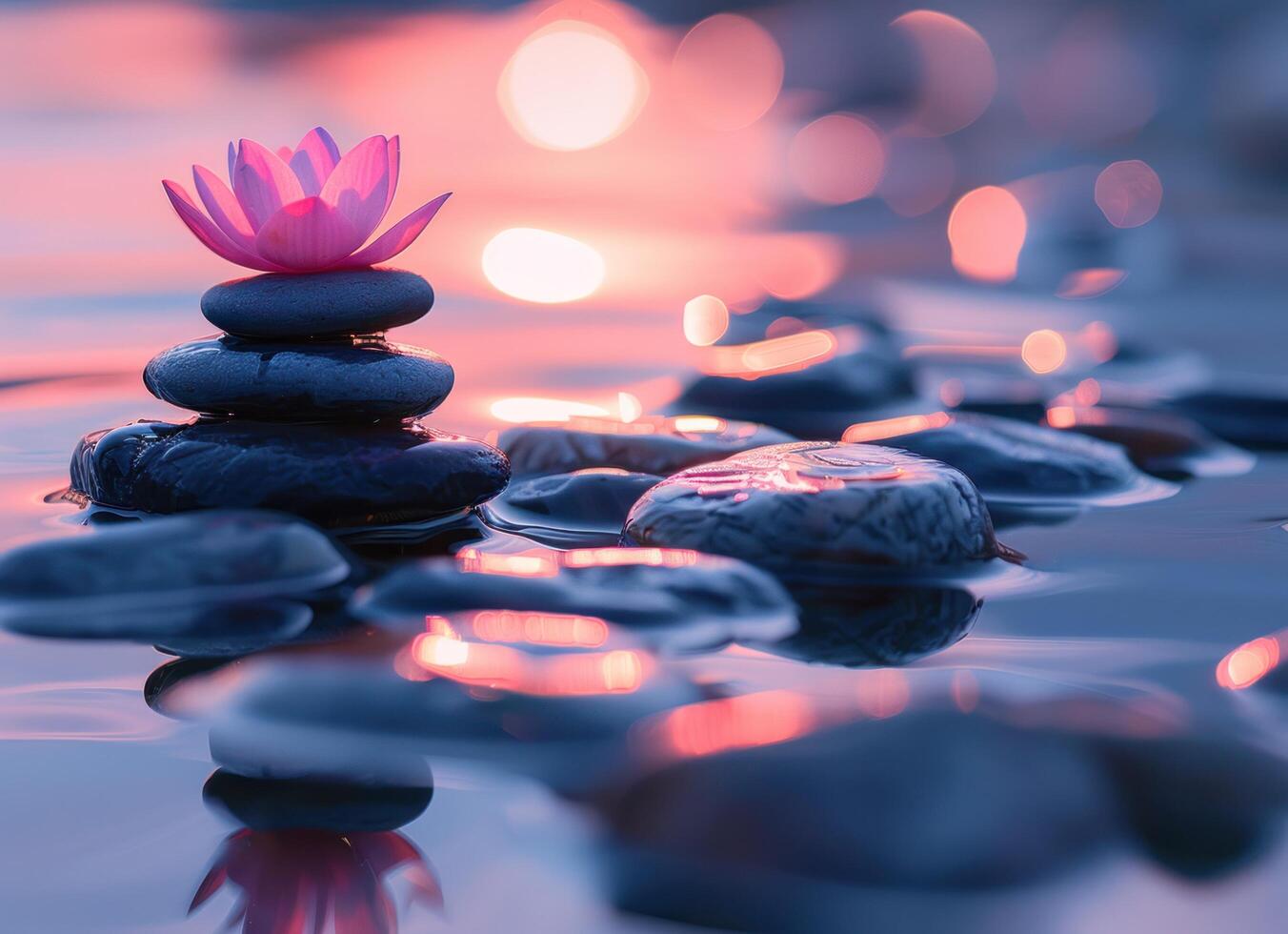 ai generiert Meditation Zen auf bunt Hintergrund foto