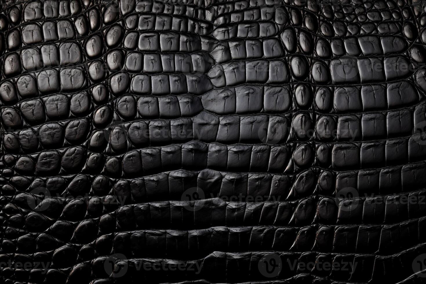 ai generiert Krokodil schwarz Leder Textur Hintergrund, Krokodil schwarz Leder Hintergrund, Leder Textur, Krokodil Leder 3d Textur, Krokodil Haut Textur, ai generativ foto