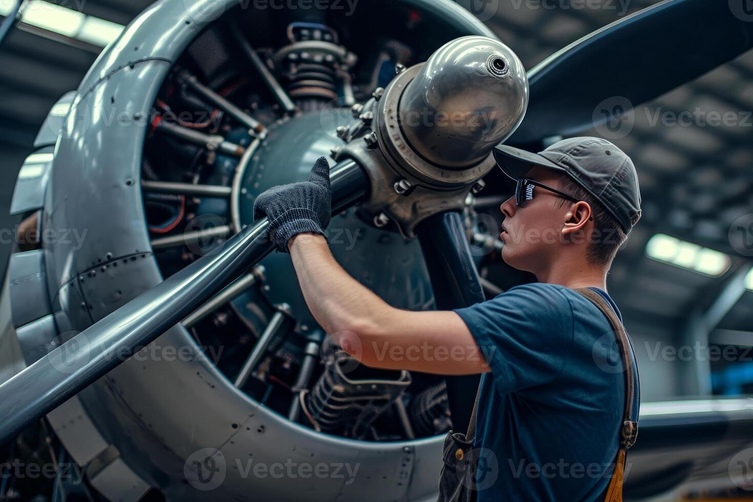 ai generiert Flugzeug Ingenieur. generieren ai foto