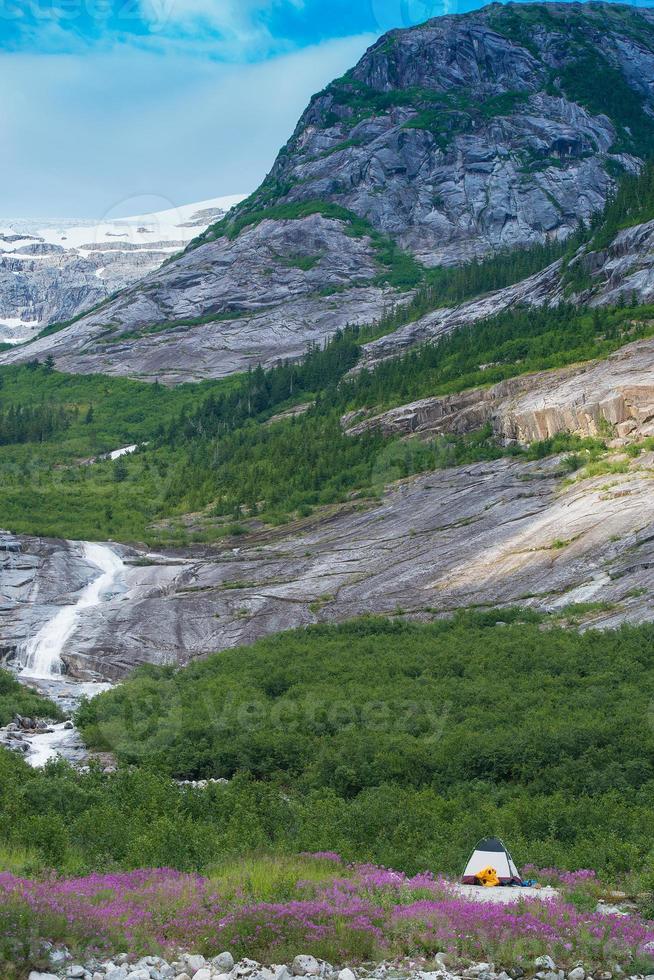 schüttelt den See in der Nähe des Stikine-Flusses foto