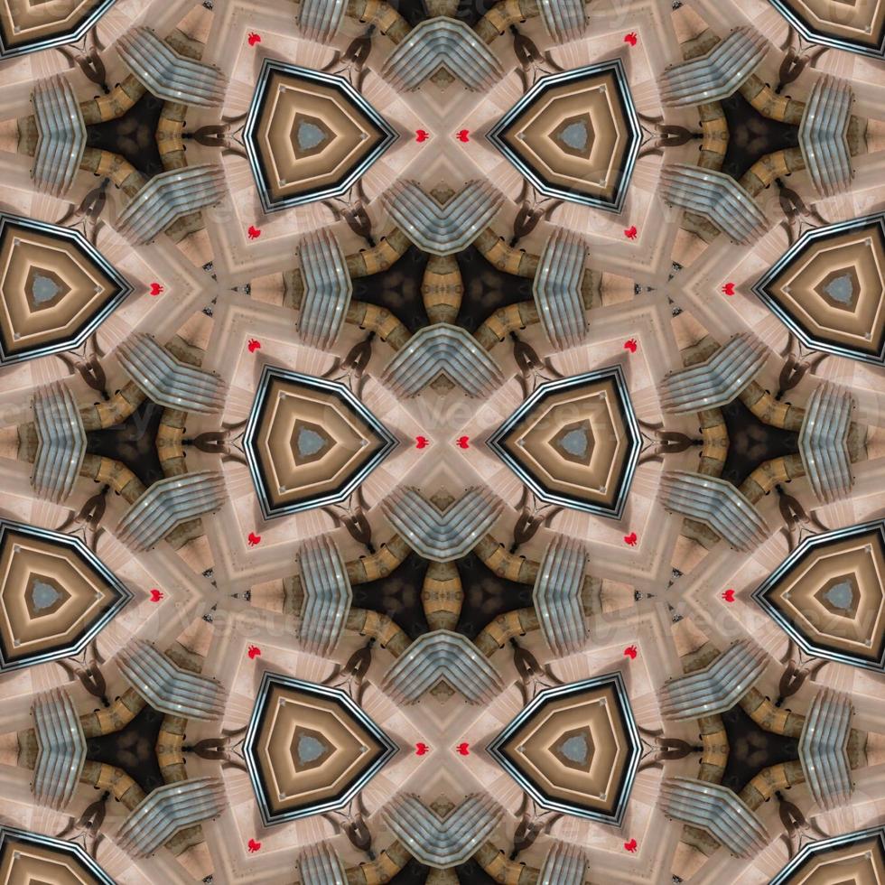 3D-Rendering Kaleidoskop einfacher Musterhintergrund foto