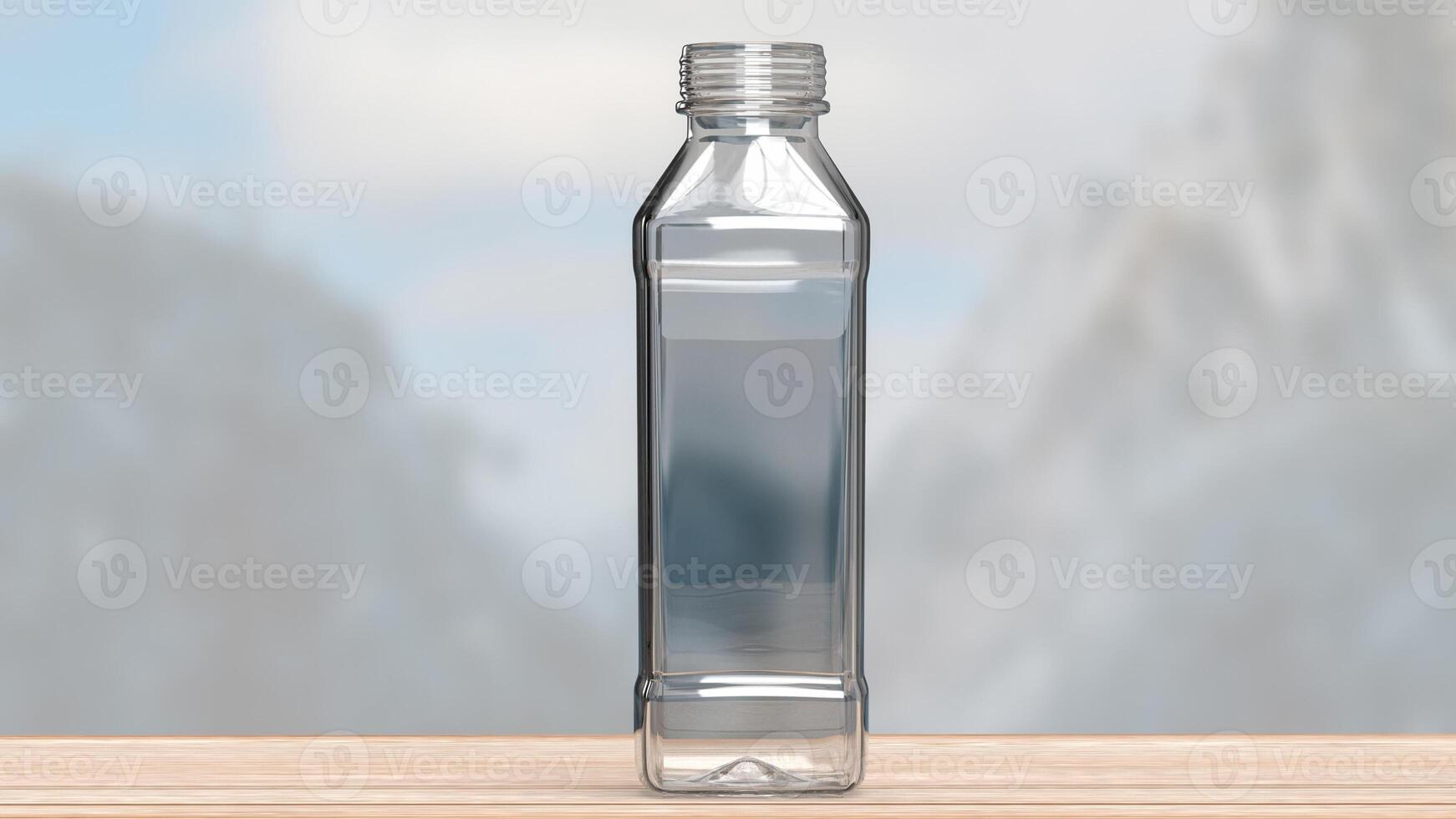 das Plastik Flasche zum sci oder Öko Konzept 3d Wiedergabe. foto