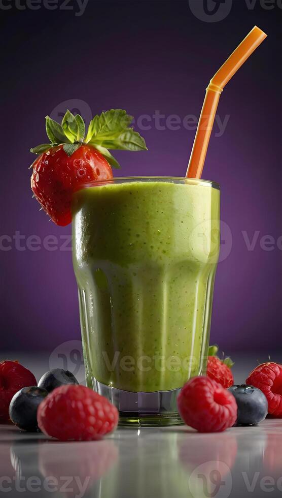 ai generiert bunt und gesund Beere Smoothie, Milchshakes, Cocktails mit Joghurt, frisch Frucht, und Beeren auf ein dunkel Hintergrund. selektiv Fokus. ai generiert foto