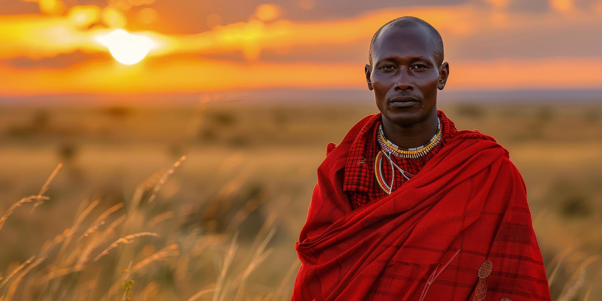 ai generiert Mann Stehen im Feld halten Stock foto