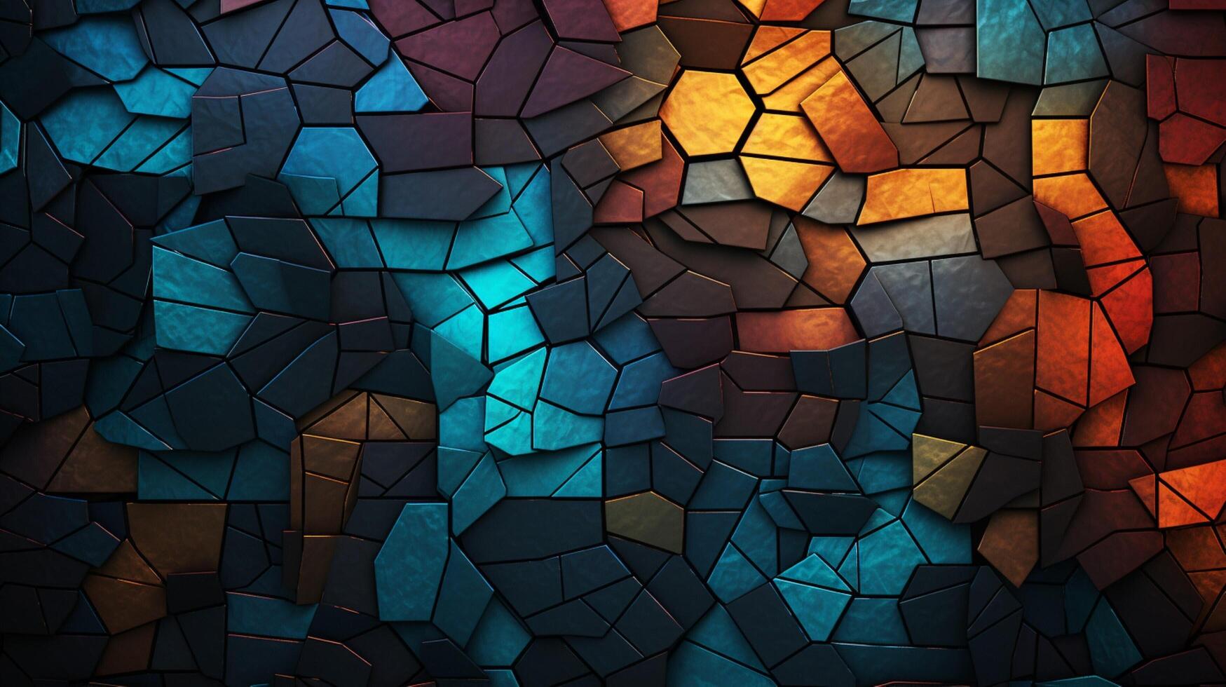 ai generiert Mosaik und Tessellationen Hintergrund foto