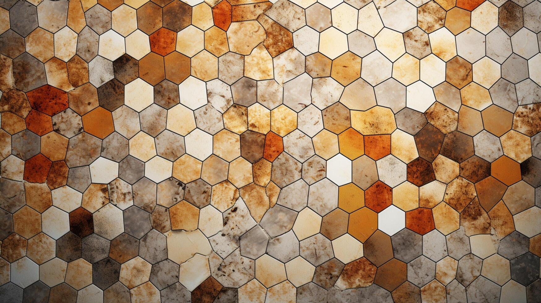 ai generiert Mosaik und Tessellationen Hintergrund foto