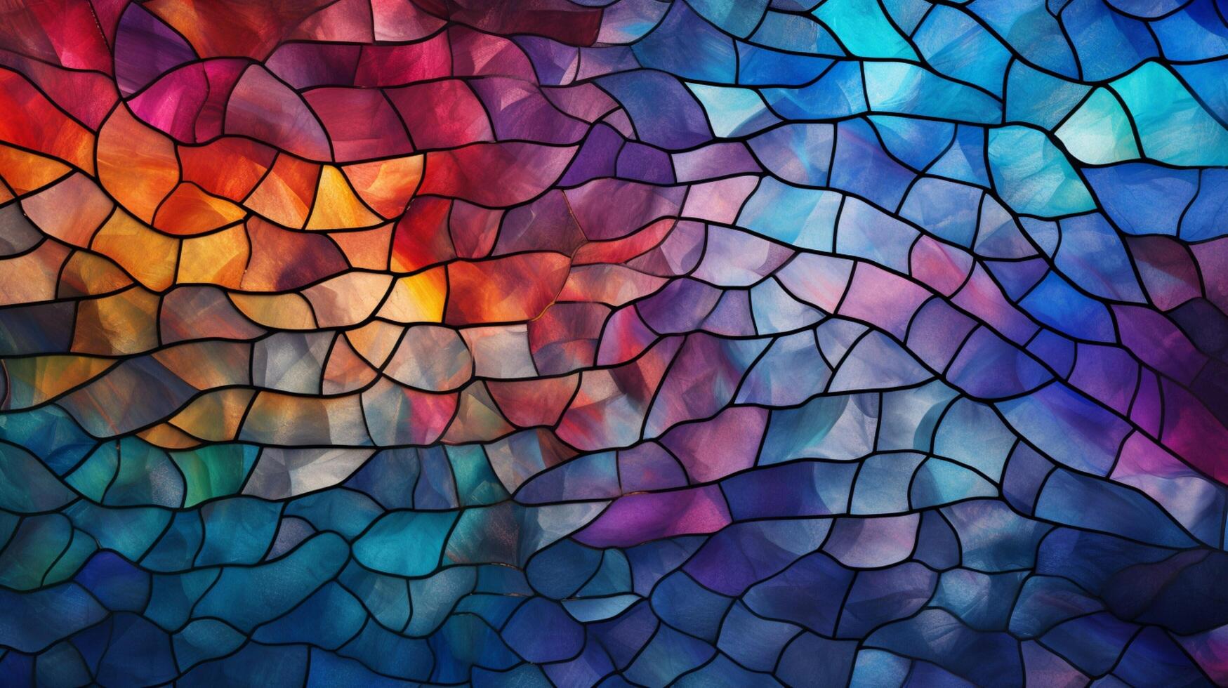 ai generiert Mosaik und Tessellationen Hintergrund foto