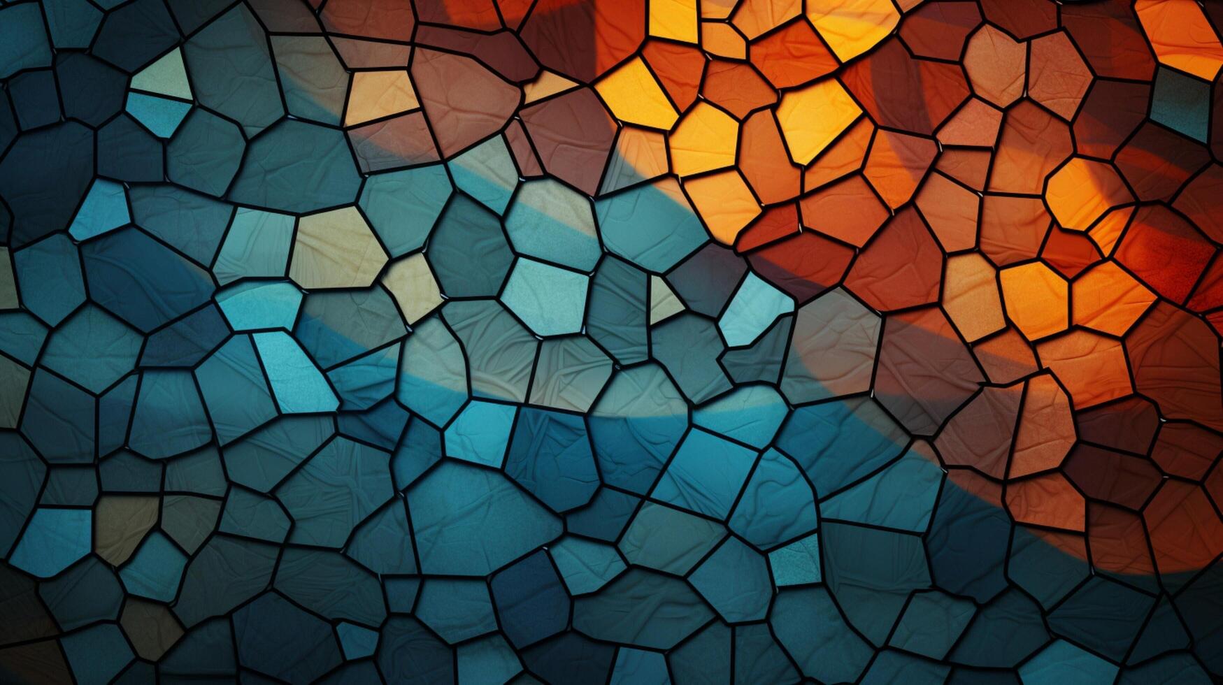 ai generiert Mosaik und Tessellationen Hintergrund foto