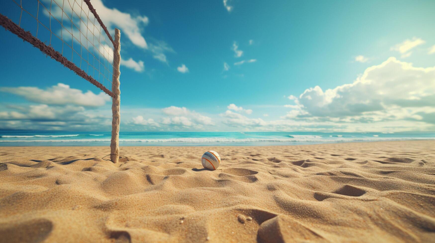 ai generiert perfekt zum Strand Sport und Strand Volleyball foto