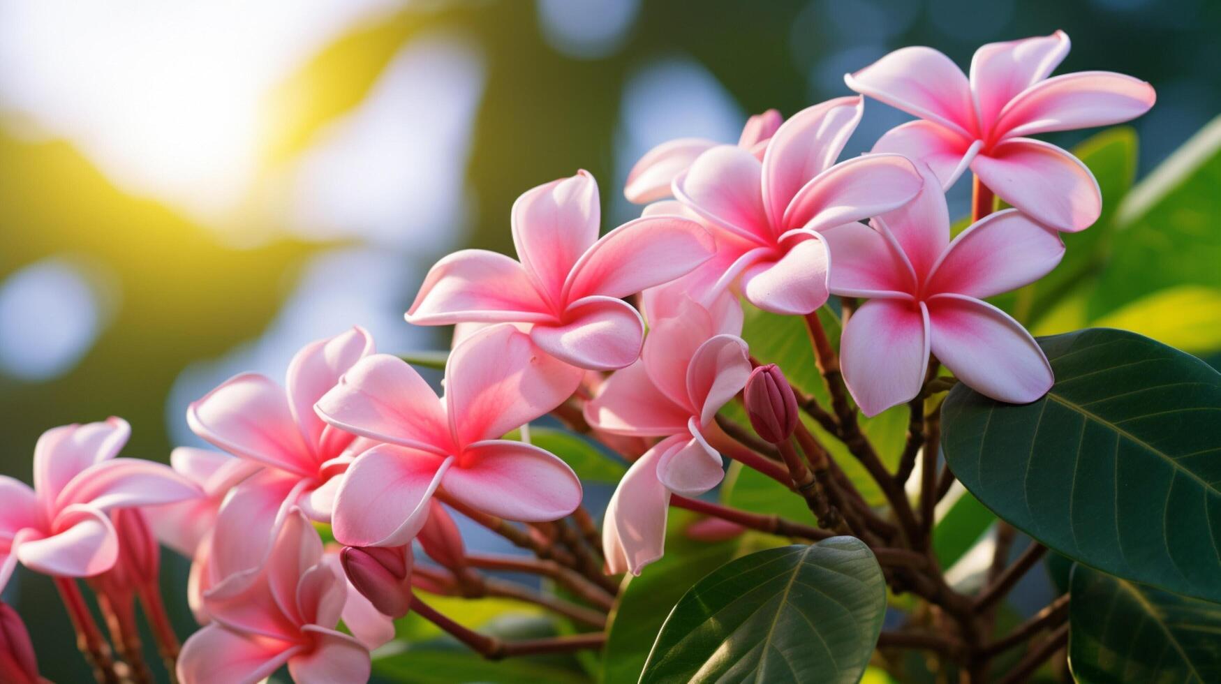 ai generiert Plumeria Hintergrund foto