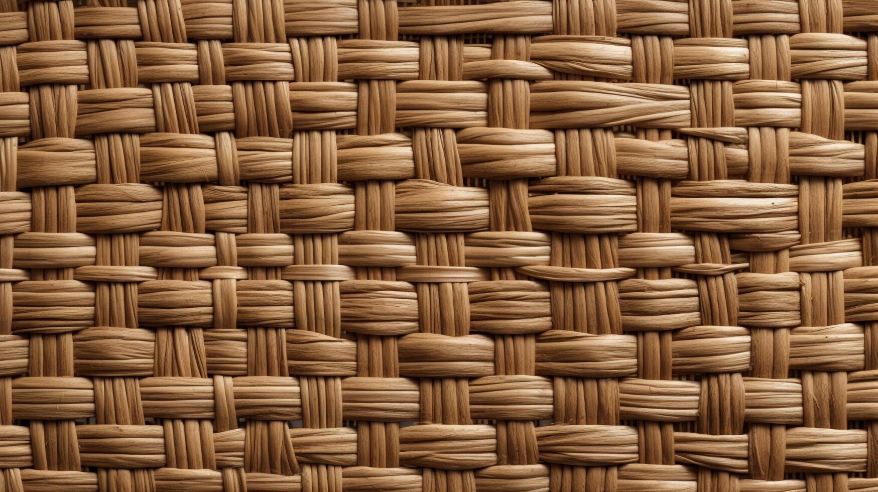 ai generiert Rattan Textur Hintergrund foto