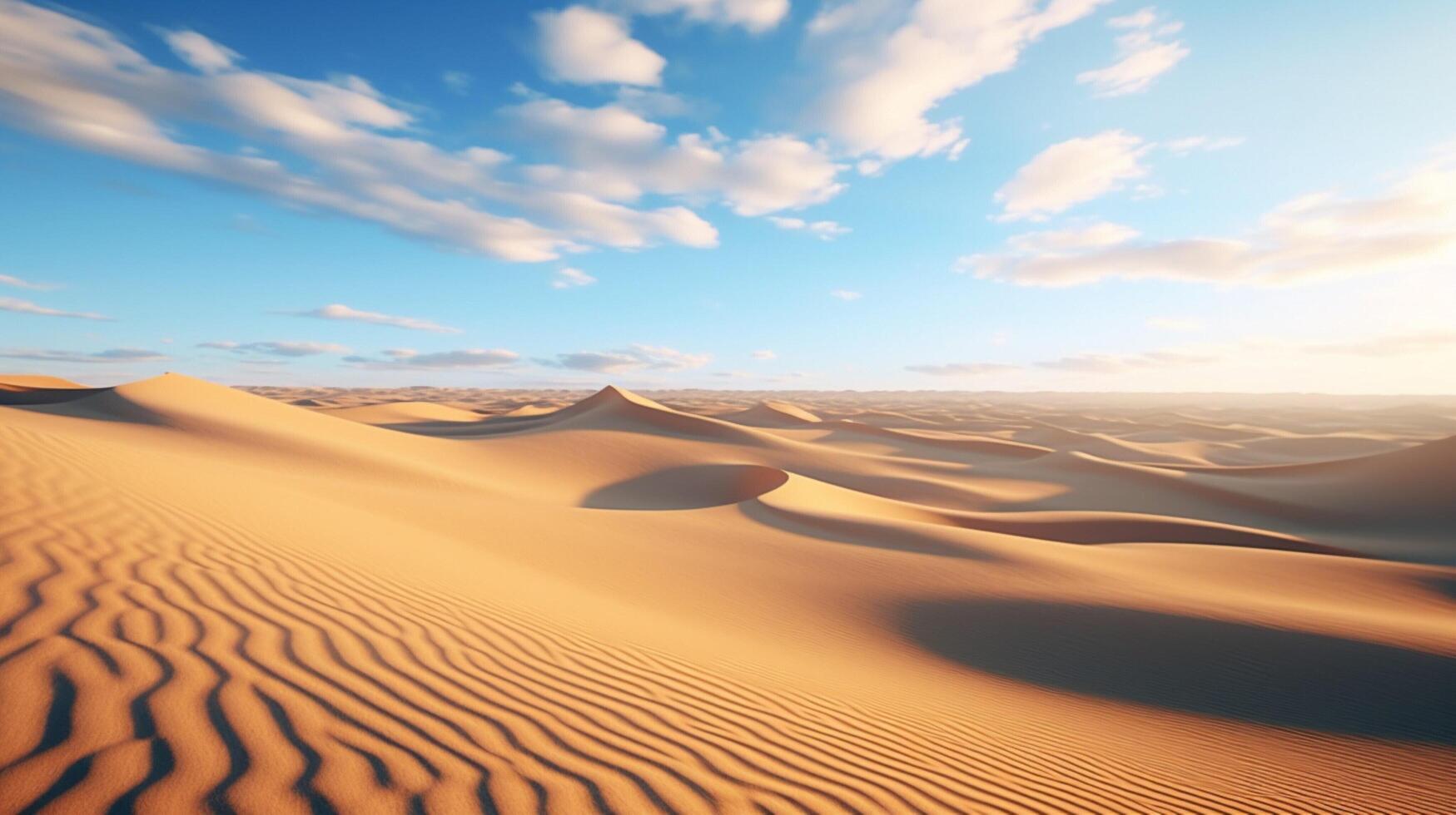 ai generiert ein Sand Schloss auf das Strand mit Blau Himmel foto