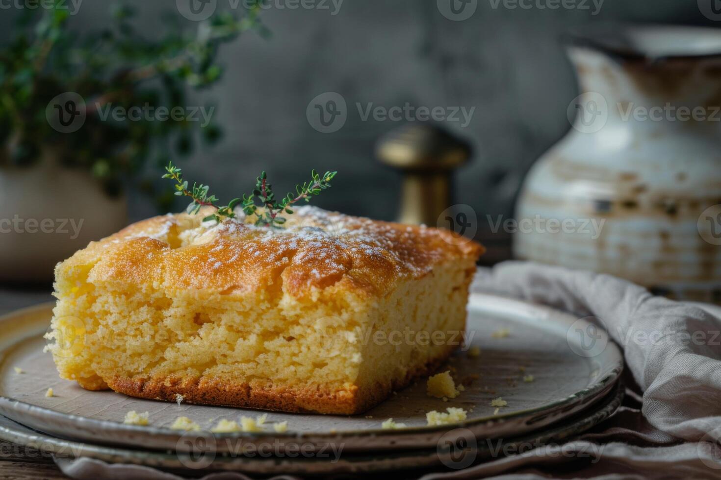 ai generiert Körnerbrot hausgemacht gebacken Essen auf ein rustikal Teller mit traditionell Garnierung foto