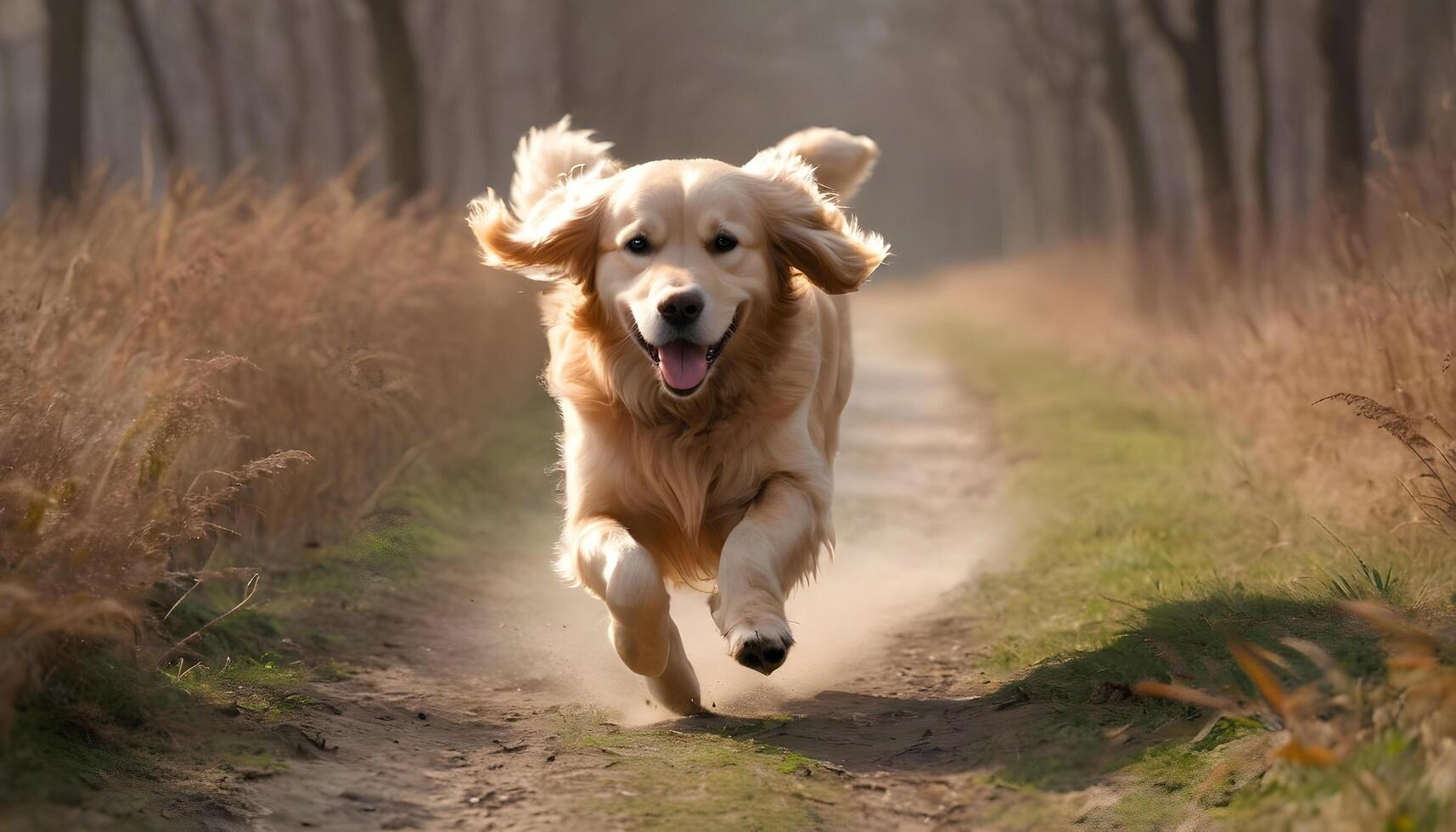 ai generiert golden Retriever, Hund Fotografie, Haustier Tier foto