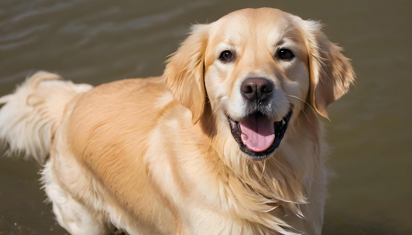 ai generiert golden Retriever, Hund Fotografie, Haustier Tier foto