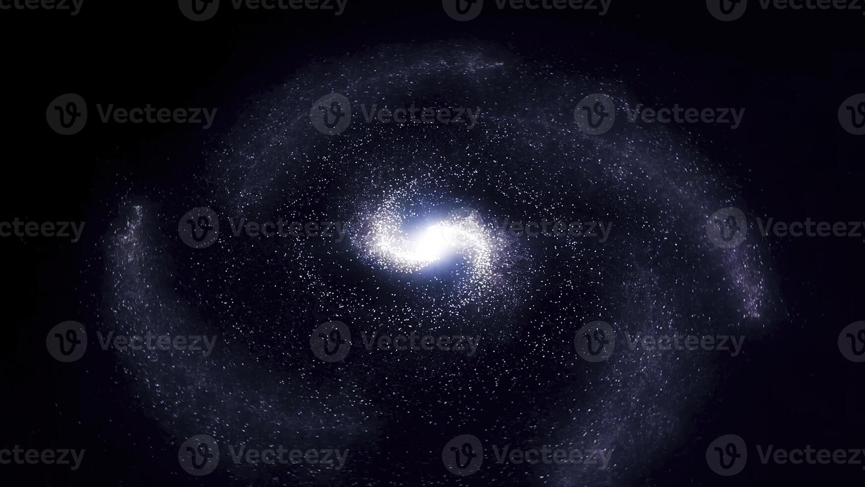 Raum Animation Hintergrund mit Nebel, Sterne. das milchig Weg, das Galaxis und das Nebel. Animation Galaxis Blau im Raum foto