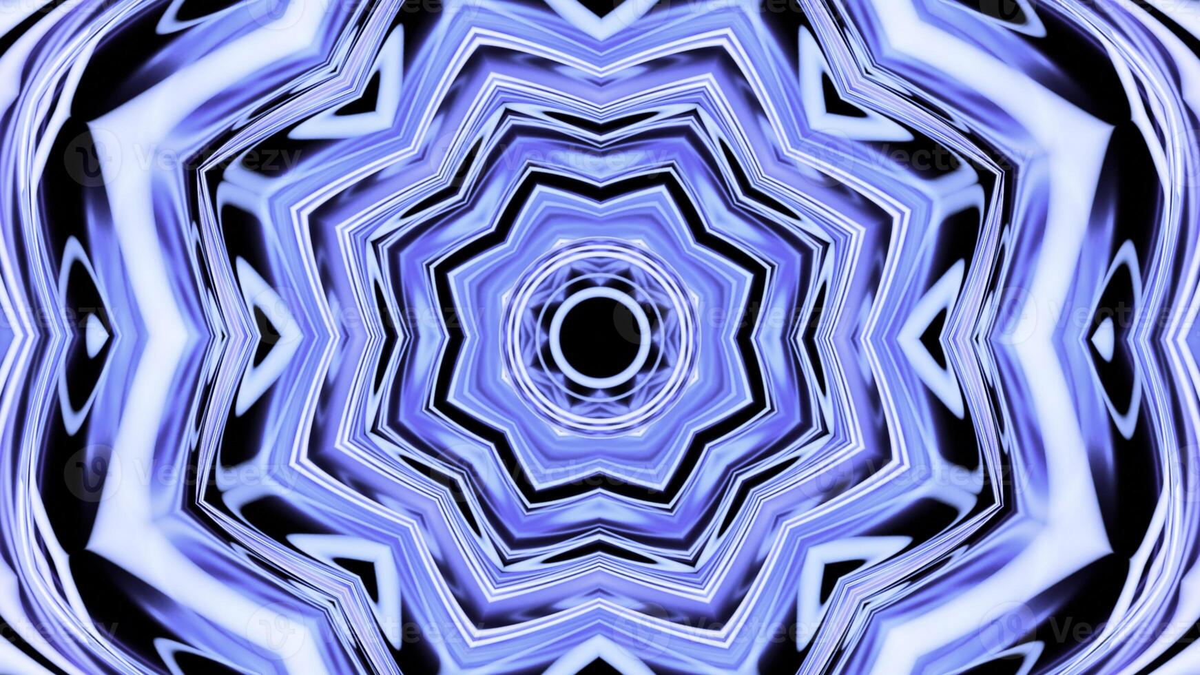 abstrakt dynamisch geometrisch Tunnel, fraktal Element Hintergrund. Design. bunt Star geformt Kaleidoskop. foto