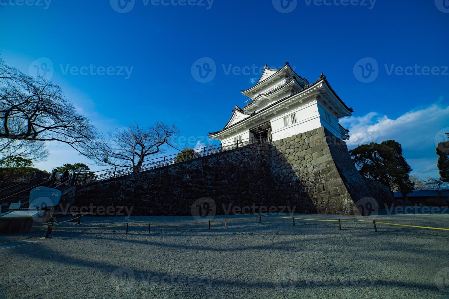 Odawara Schloss im Kanagawa breit Schuss foto