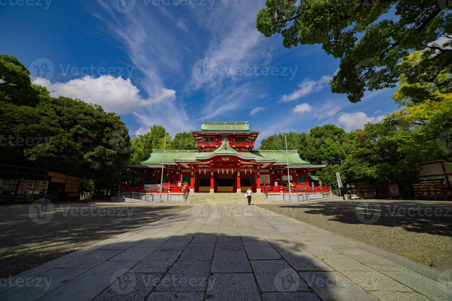 Main Tempel beim Tomioka Schrein Super breit Schuss foto