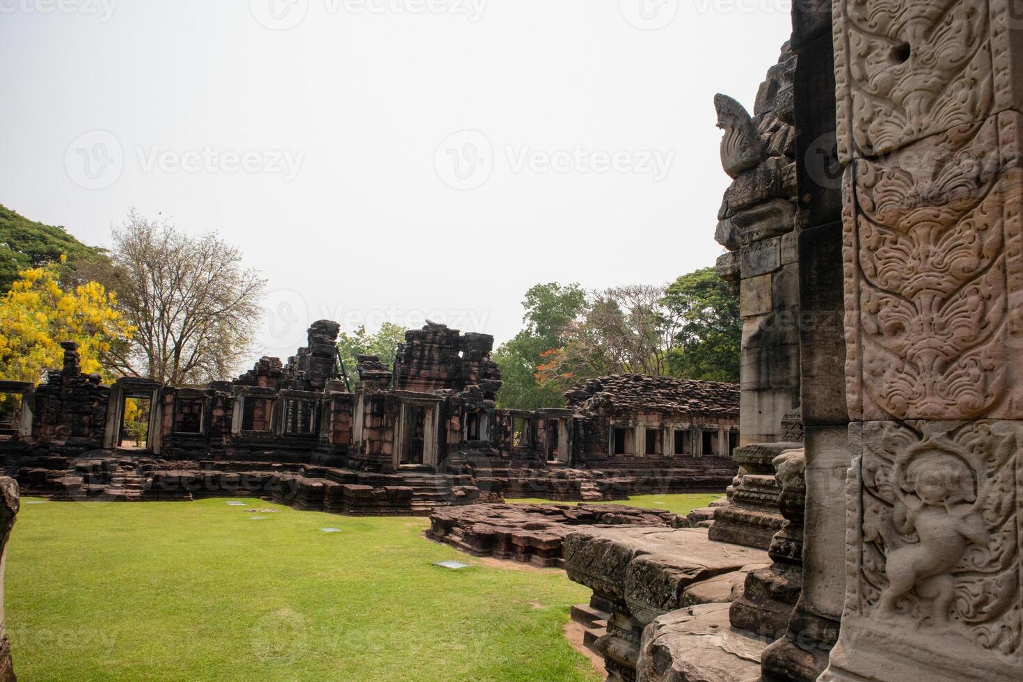 phimai Stein Schloss uralt beim historisch Park, phimai Bezirk, Nakhon Ratchasima foto