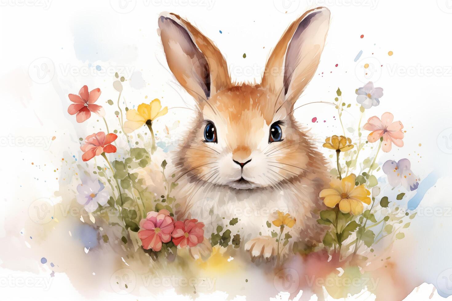 ai generiert süß Aquarell Ostern nahtlos Muster Hintergrund foto