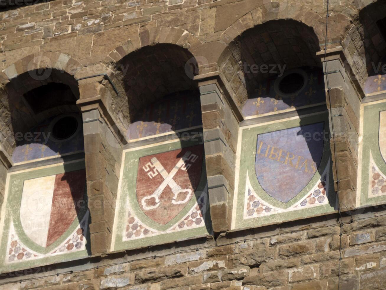 alt Palast Palazzo Vecchio Detail Florenz Italien foto