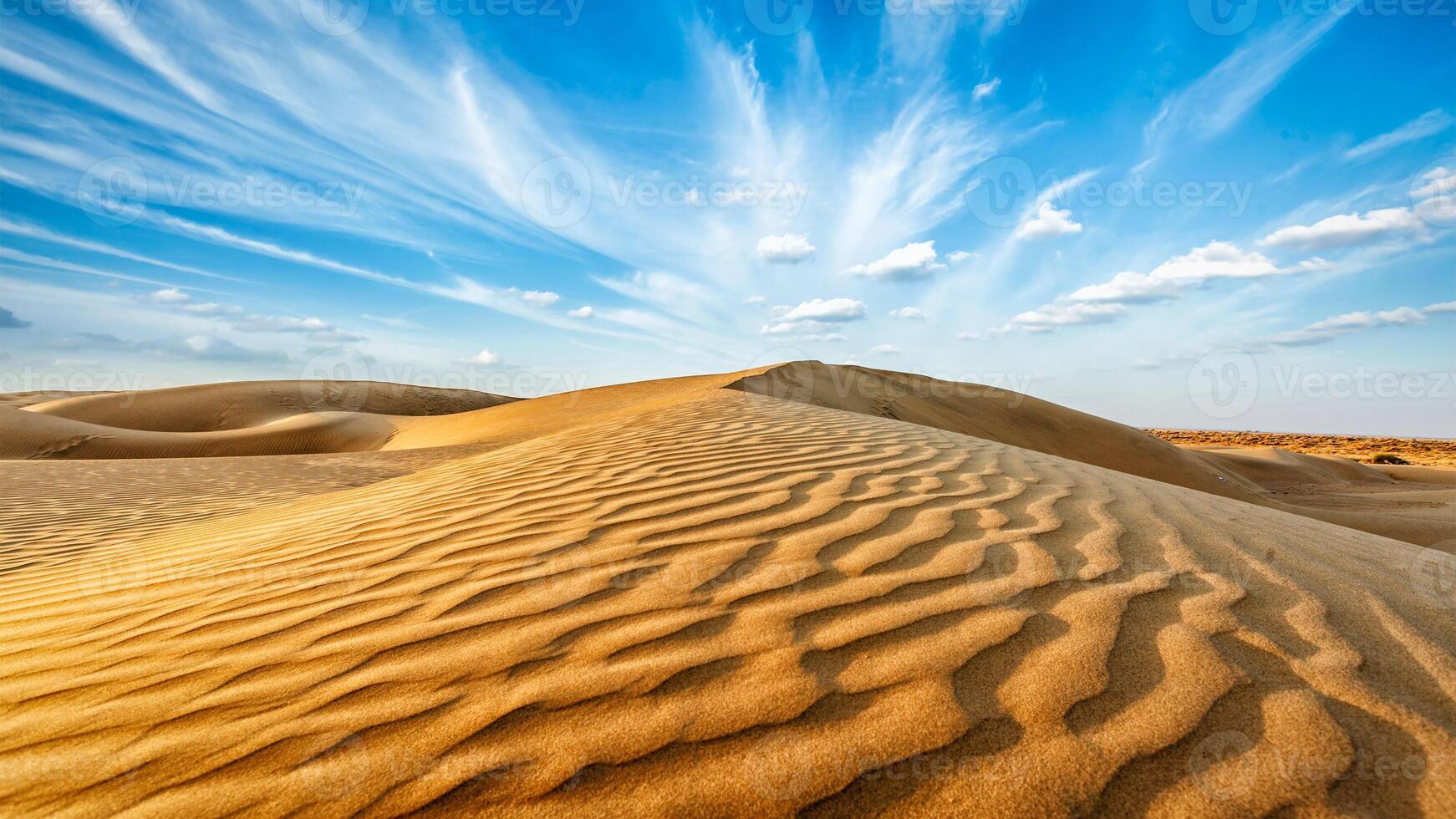 Dünen der Wüste, Rajasthan, Indien foto