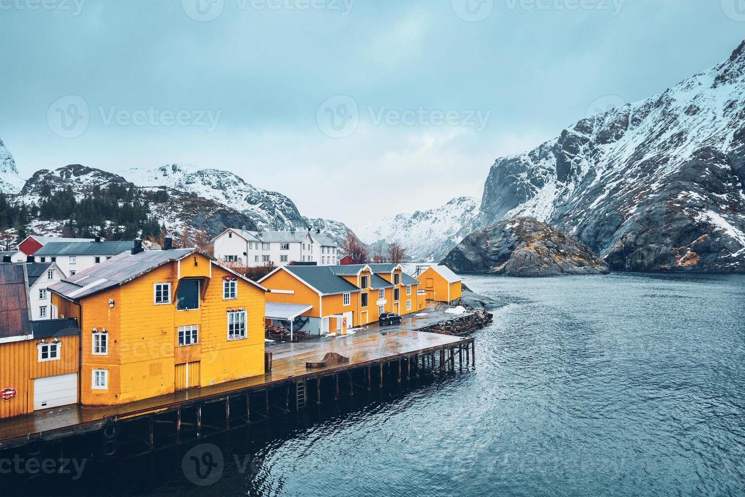 Nusfjord Angeln Dorf im Norwegen foto