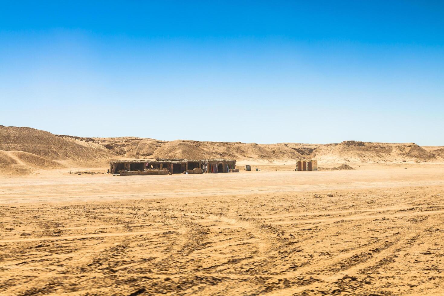 Sahara Wüste in der Nähe von ong jemel im Tozeur, Tunesien. foto