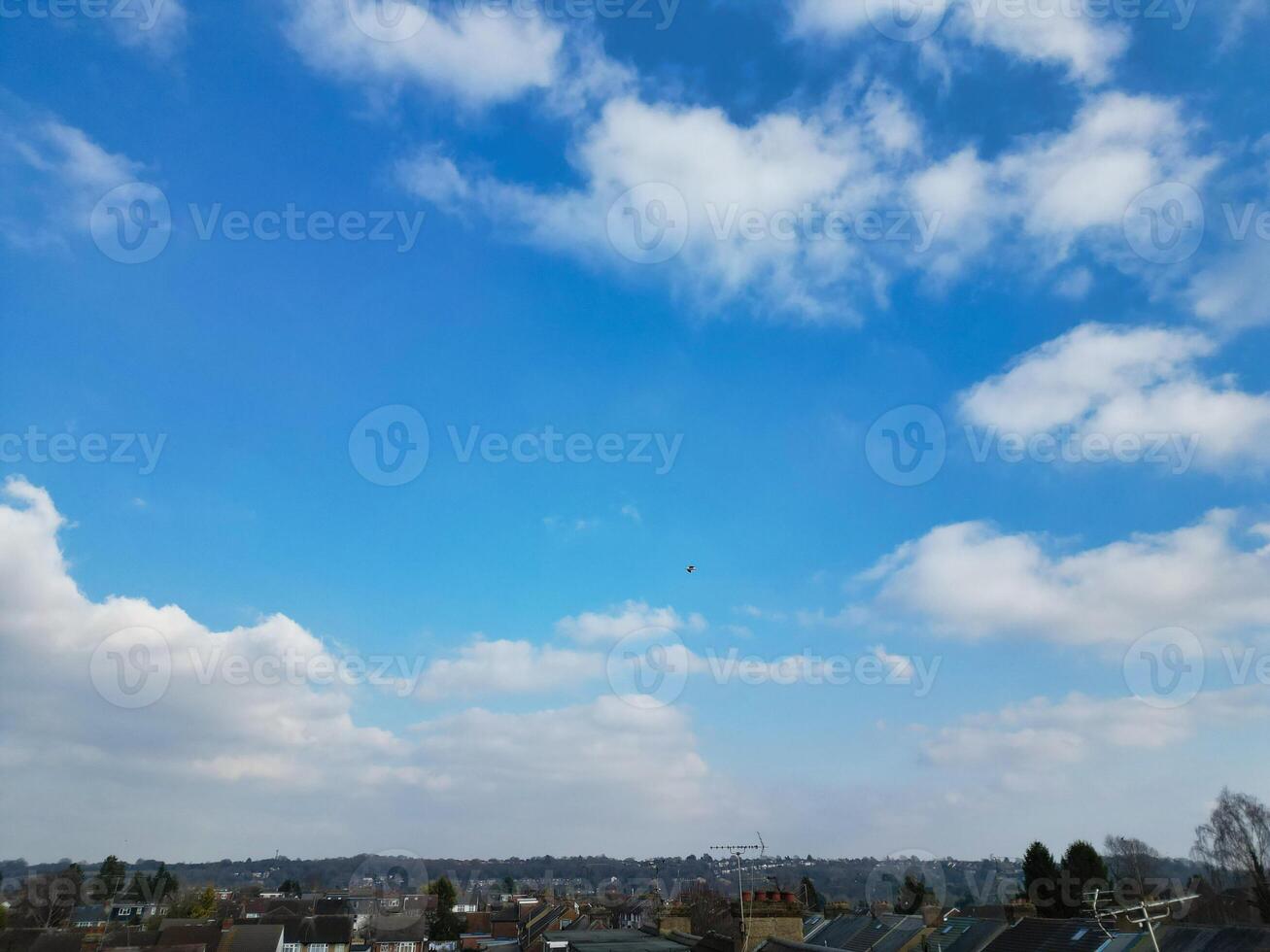 Antenne Aussicht von britisch Stadt, Dorf und Wohn Kreis von , Luton. foto