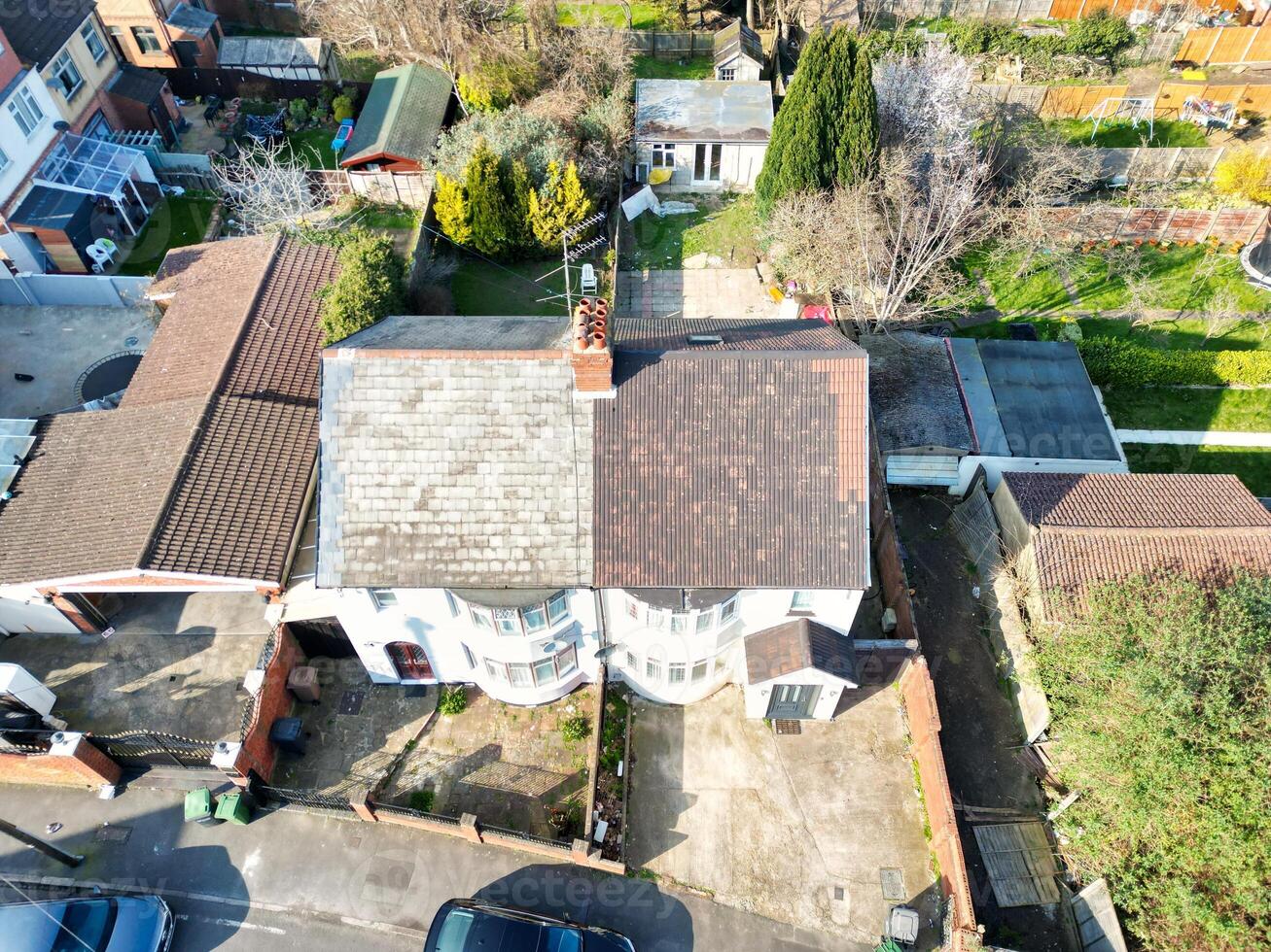 Antenne Aussicht von britisch Stadt, Dorf und Wohn Kreis von , Luton. foto