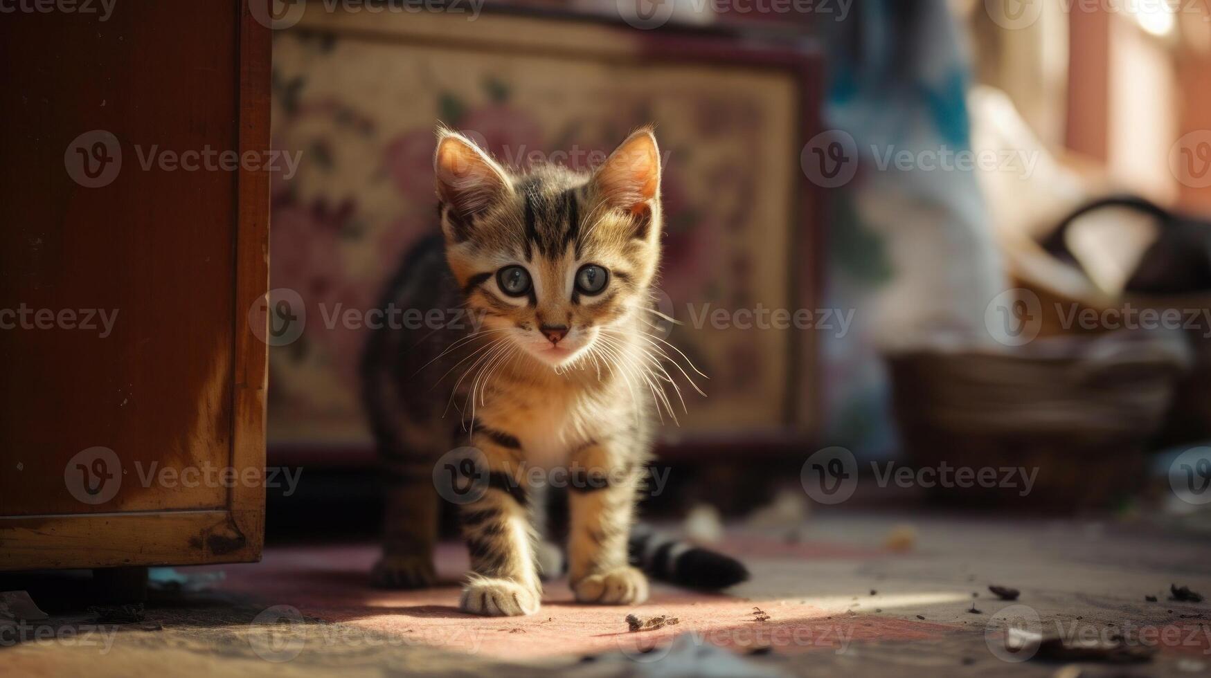 ai generiert Porträt Katze ist ein süß Katze und ein lustig, gut gelaunt.sie aussehen süß und sind gut Haustiere, einfach zu erziehen wie Haustiere.it ist ein verspielt, anhänglich Haustier und ist ein Liebling von das Betreuer. foto