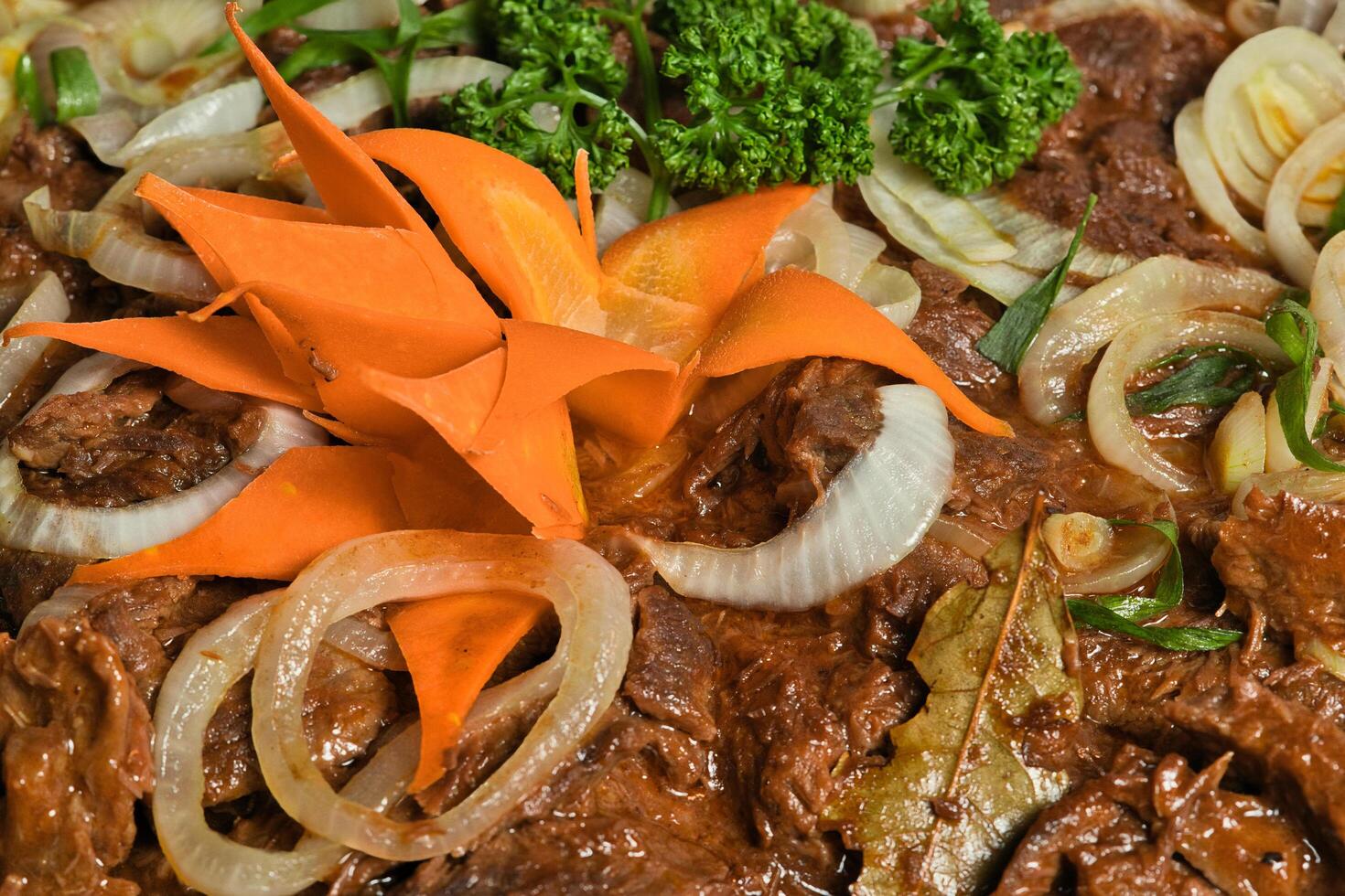 Filipino Stil Rindfleisch Steak foto