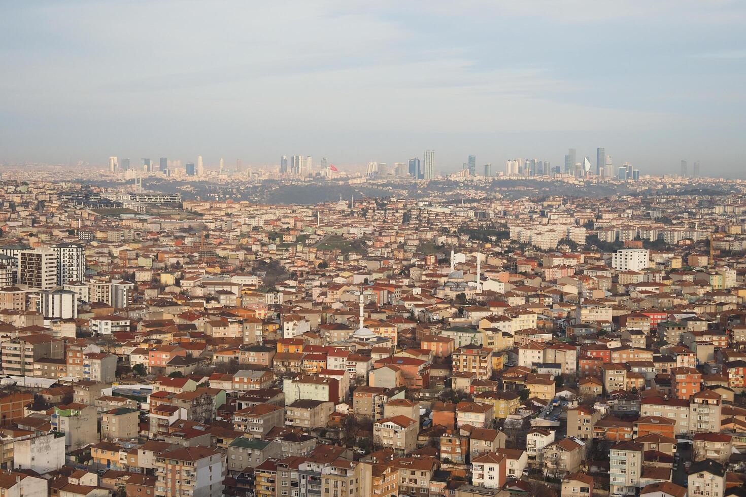 arial Aussicht von Istanbul Wohn Gebäude foto