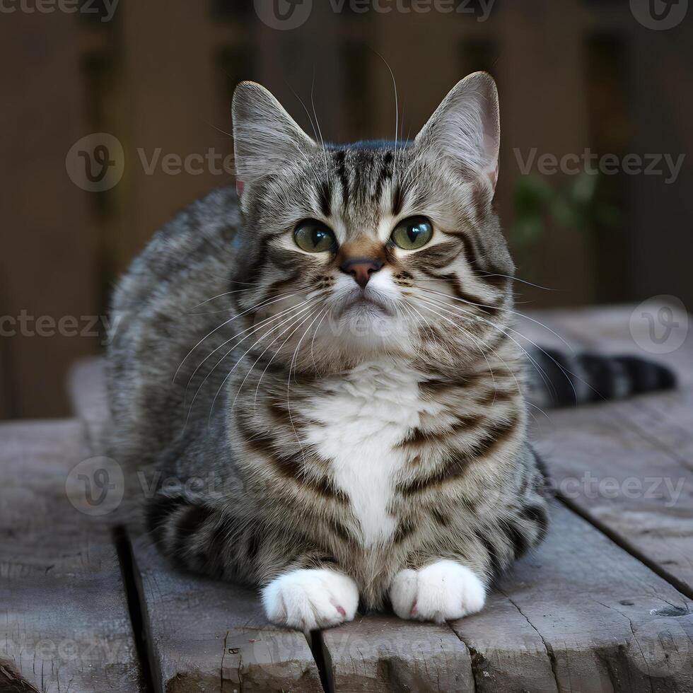 ai generiert zärtlich Haustier Katze Reize mit es ist Süss und liebenswert Haltung zum Sozial Medien Post Größe foto