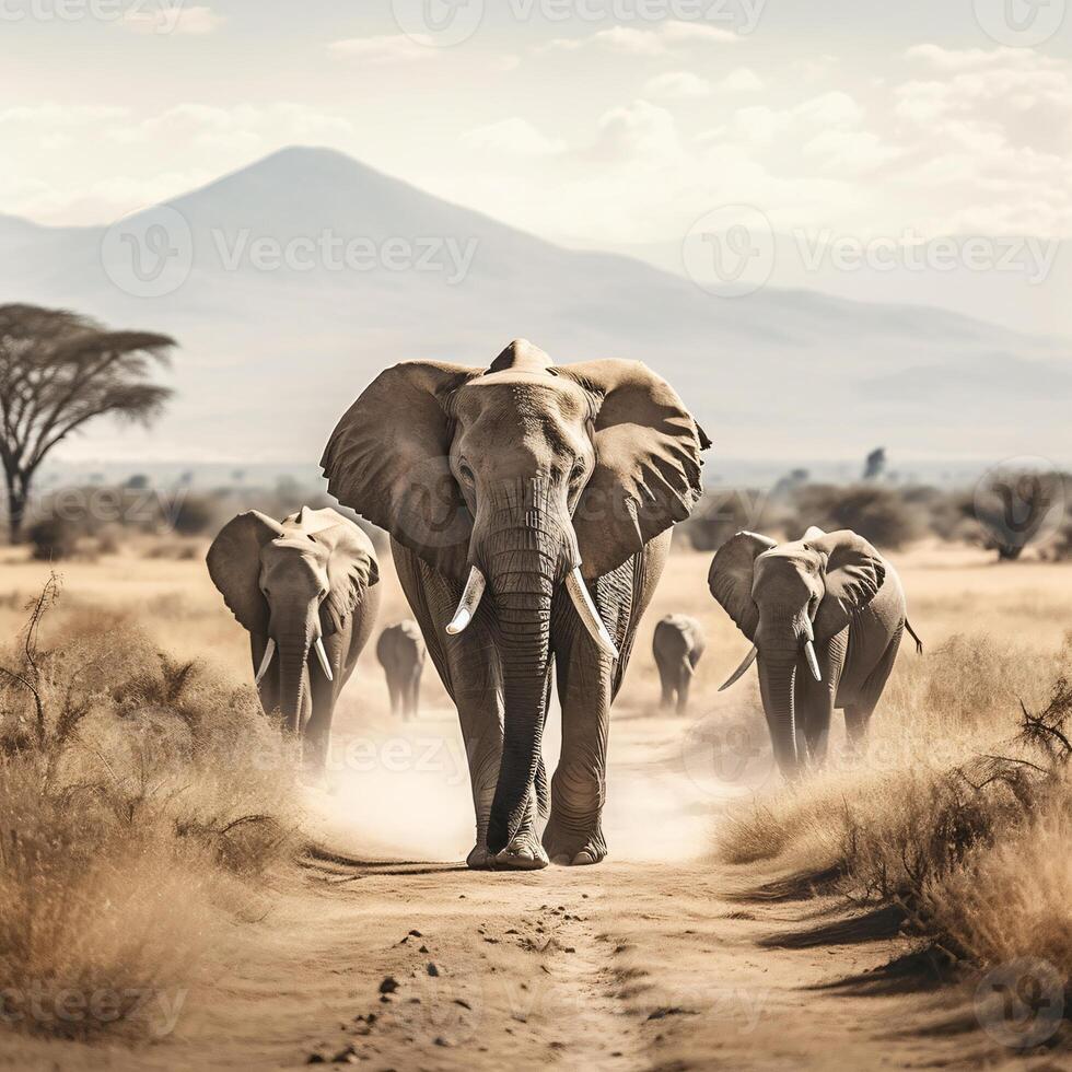 Foto Elefanten im Amboseli National Park Kenia Afrika