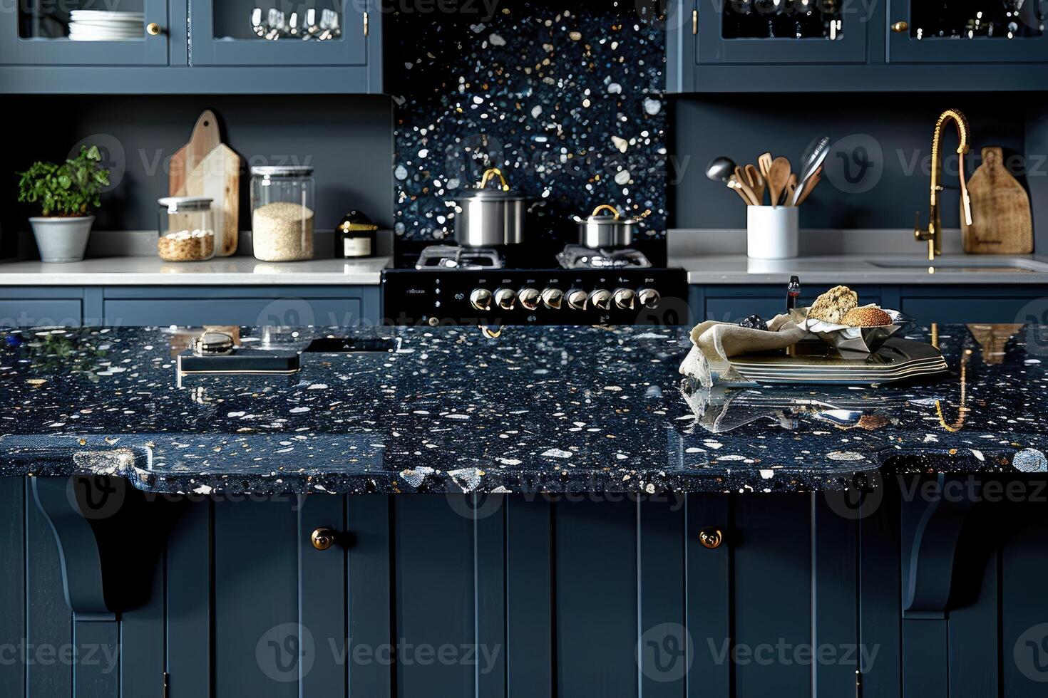 modern Eleganz von ein Küche Design beim Zuhause Fachmann Werbung Fotografie foto