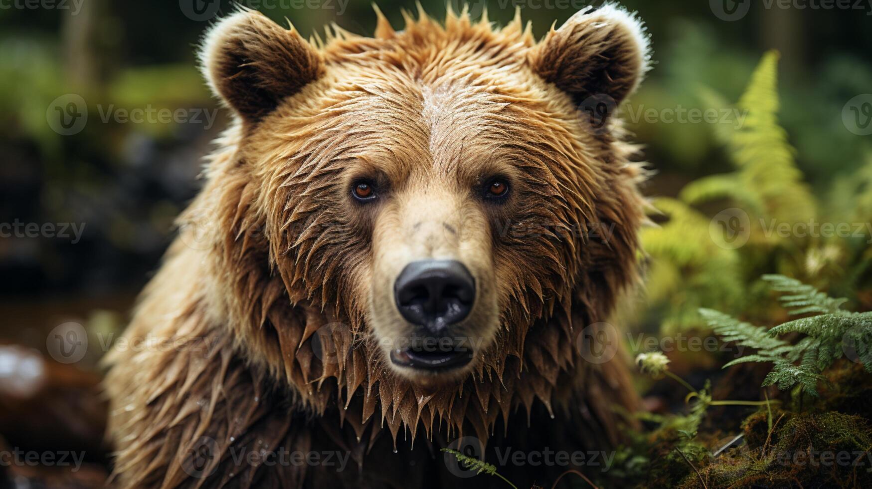 Braunbär groß Säugetier Wald Natur Tierwelt foto