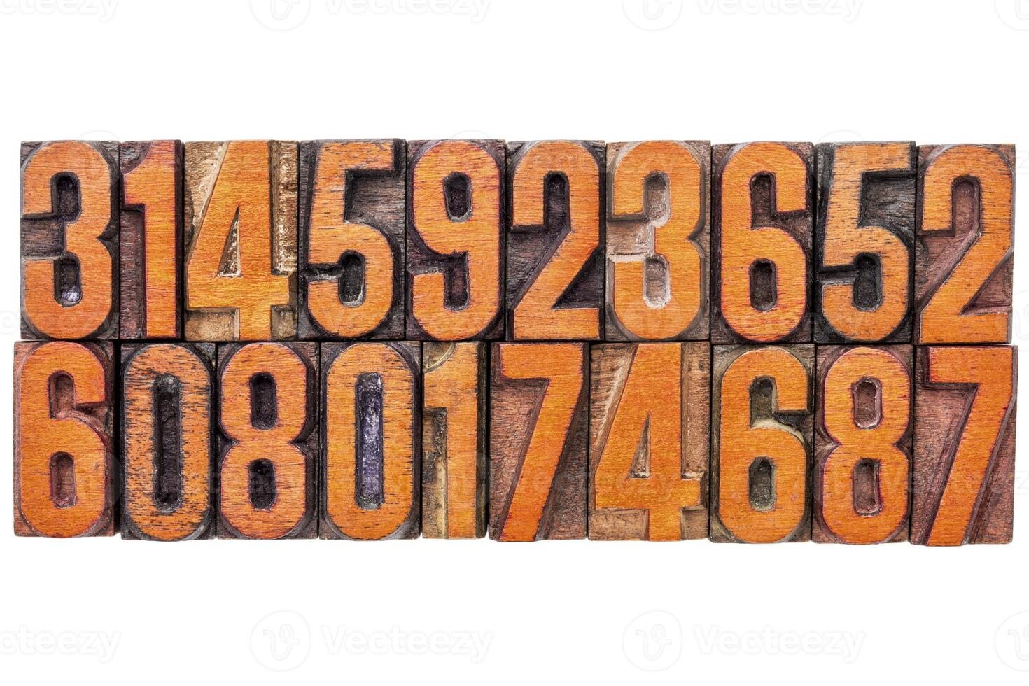 Nummer abstrakt im Jahrgang Holz Art foto