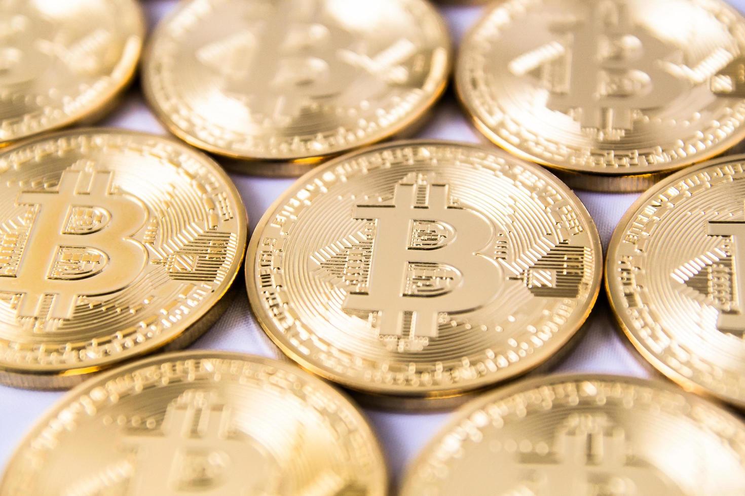 goldene Bitcoin-Sammlung foto