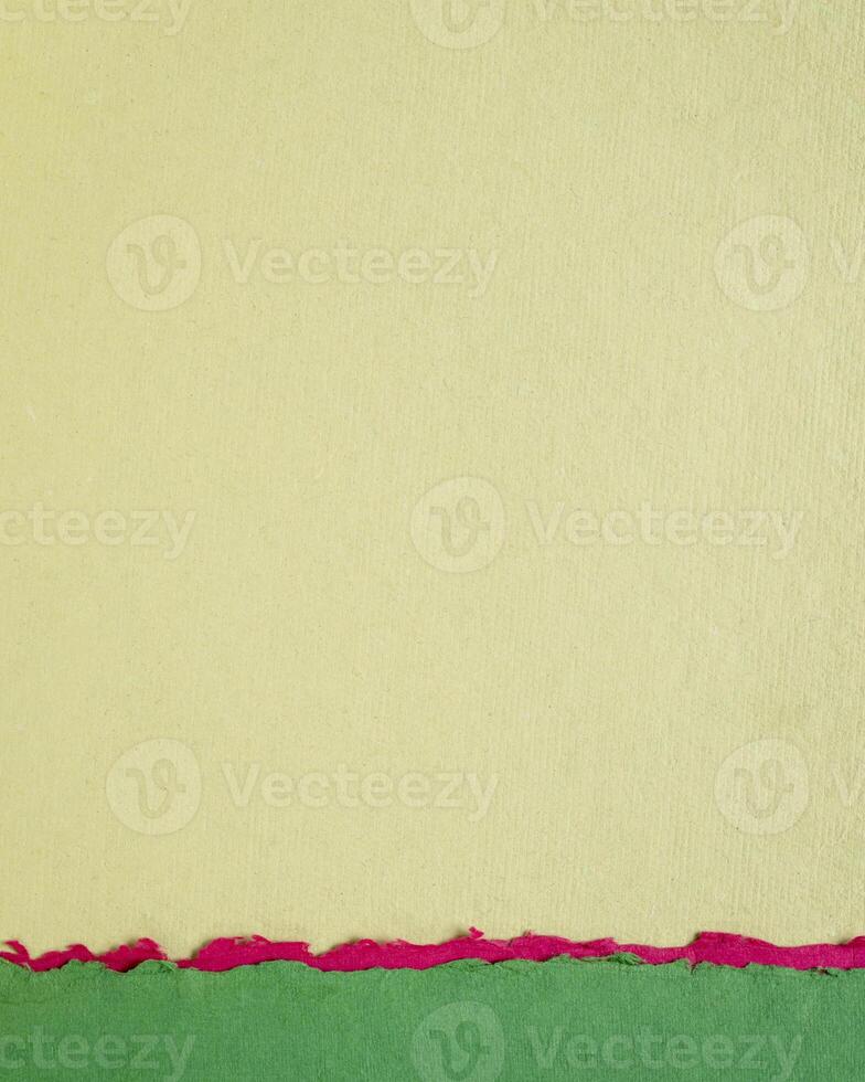 abstrakt Papier Landschaft im Rosa und Grün Pastell- Töne - - Sammlung von handgemacht Lappen Papiere foto