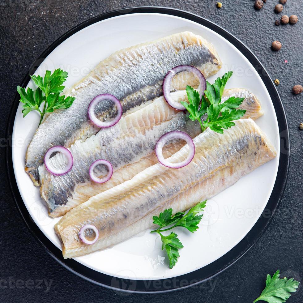 Hering Fischfilet frische Meeresfrüchte foto