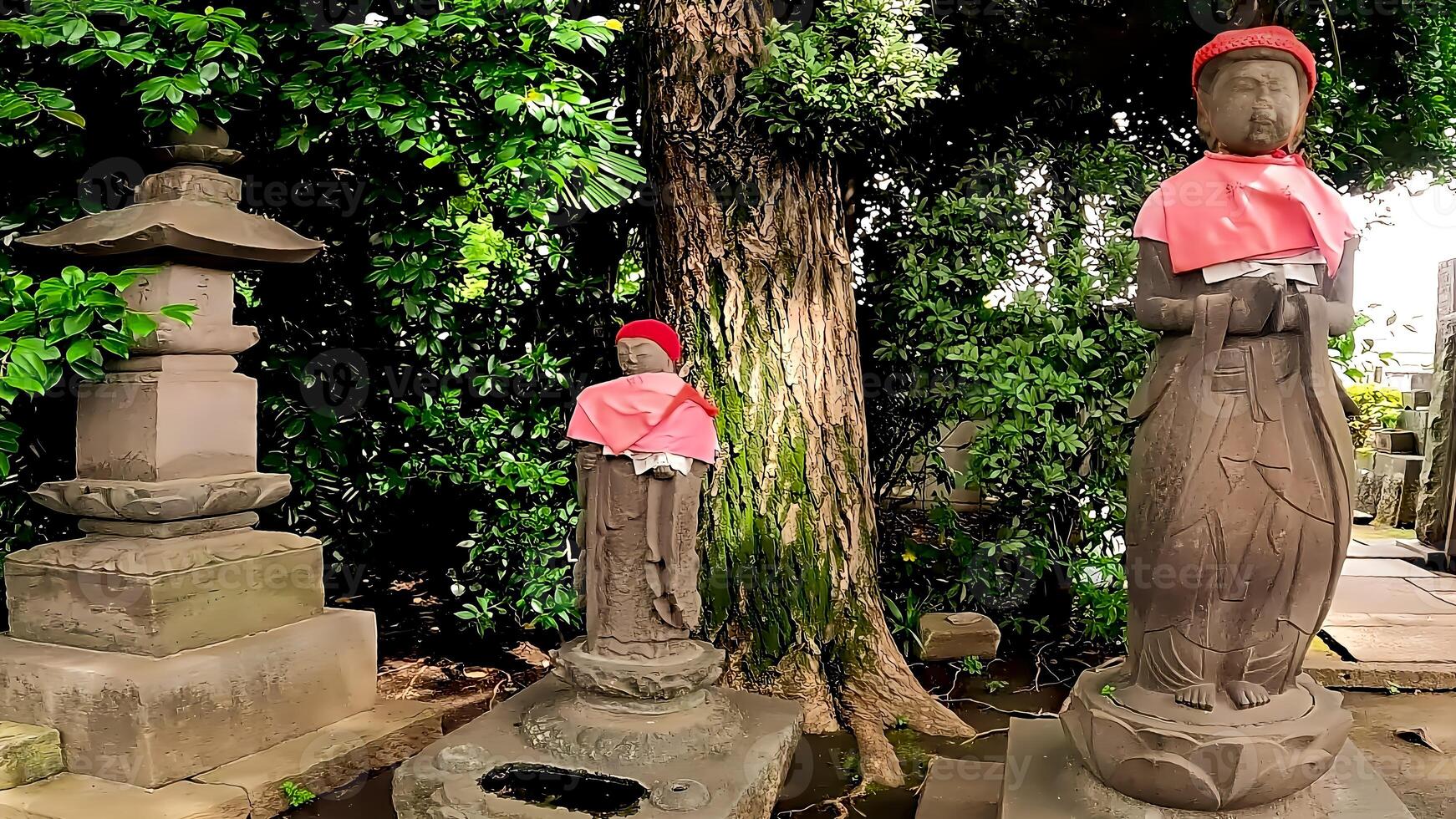 Jizo Statue im das Bezirke.meao Abonnieren ist ein Tempel im setagaya Station, Tokio, Japan. foto