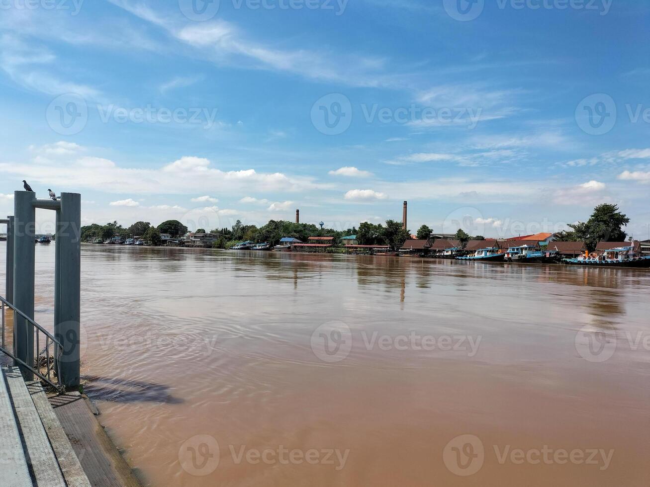 Chao Phraya Fluss, phra Nakhon si Ayutthaya Provinz, Thailand foto