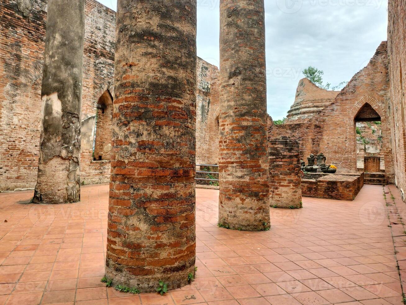 wat Abonnieren uralt beim historisch Park beim Ayutthaya historisch Park, phra Nakhon si Ayutthaya Provinz, Thailand foto