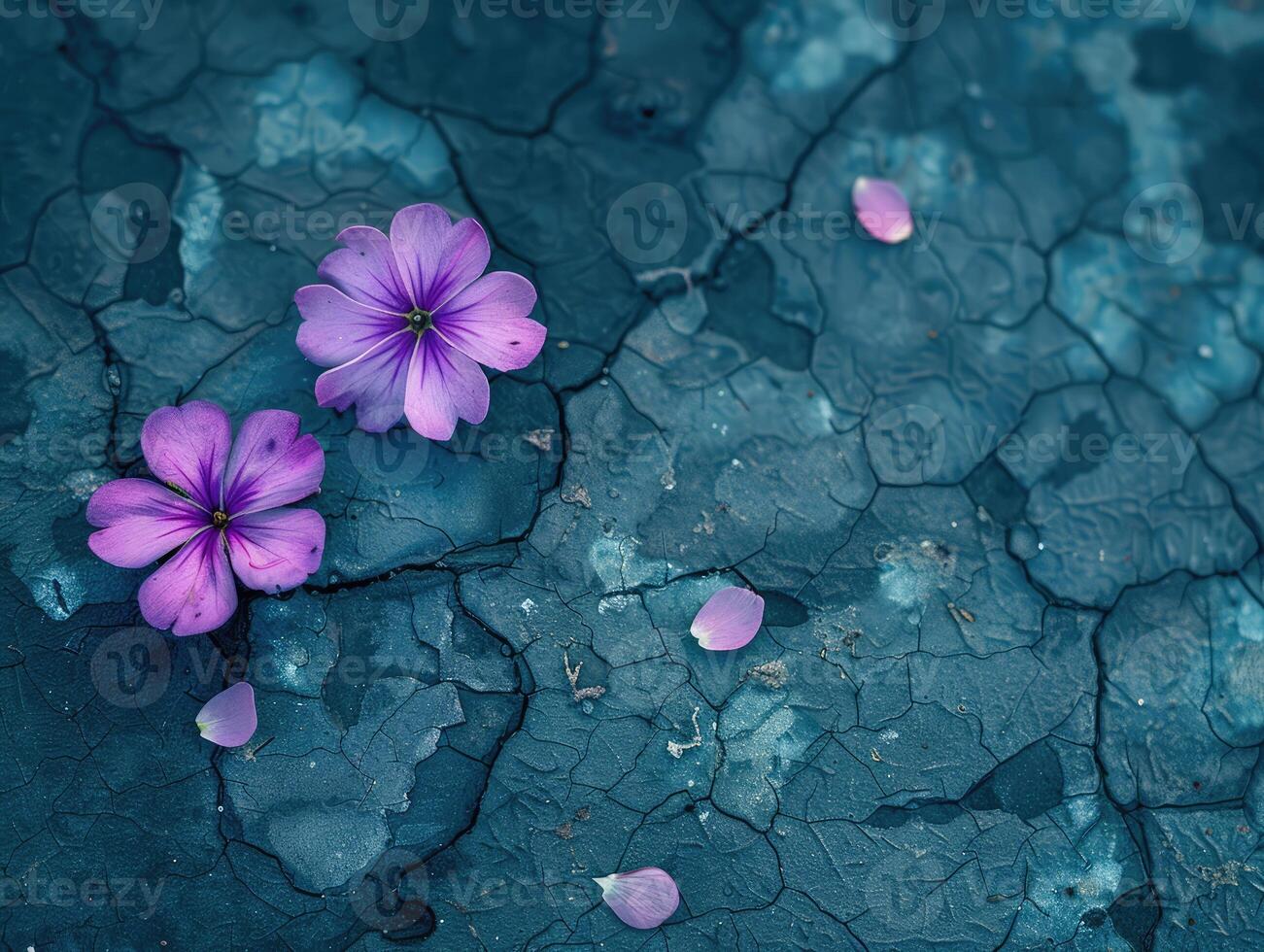 winzig lila Fußboden Blumen Nahansicht foto