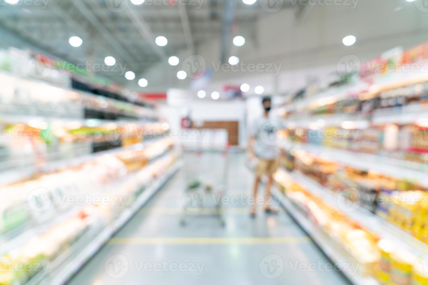 abstrakte Unschärfe Supermarkt für Hintergrund foto